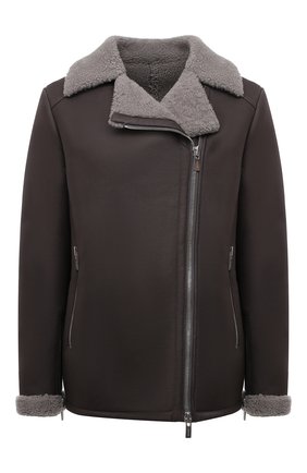 Женская дубленка из овчины KITON темно-коричневого цвета по цене 615500 руб., арт. D52571X0454A | Фото 1 Женская дубленка из овчины KITON темно-коричневого цвета, арт. D52571X0454A | Фото 1 (Материал внешний: Натуральный мех; Рукава: Длинные; Длина (верхняя одежда): Короткие; Стили: Кэжуэл)