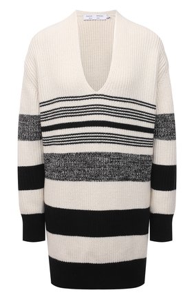 Женский свитер из хлопка и кашемира PROENZA SCHOULER WHITE LABEL черно-белого цвета по цене 42150 руб., арт. WL2137647-KC090 | Фото 1 Женский свитер из хлопка и кашемира PROENZA SCHOULER WHITE LABEL черно-белого цвета, арт. WL2137647-KC090 | Фото 1