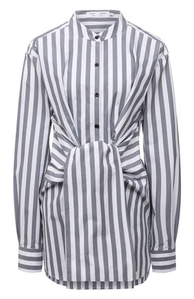 Женская хлопковая рубашка PROENZA SCHOULER WHITE LABEL серо-голубого цвета по цене 32250 руб., арт. WL2134238-AC123 | Фото 1 Женская хлопковая рубашка PROENZA SCHOULER WHITE LABEL серо-голубого цвета, арт. WL2134238-AC123 | Фото 1