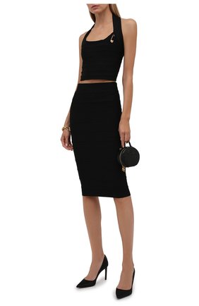 Женская юбка из вискозы VERSACE черного цвета по цене 148000 руб., арт. 1001096/1A00580 | Фото 2 Женская юбка из вискозы VERSACE черного цвета, арт. 1001096/1A00580 | Фото 2 (Материал внешний: Вискоза; Стили: Гламурный; Женское Кросс-КТ: Юбка-карандаш; Кросс-КТ: Трикотаж; Длина Ж (юбки, платья, шорты): До колена)