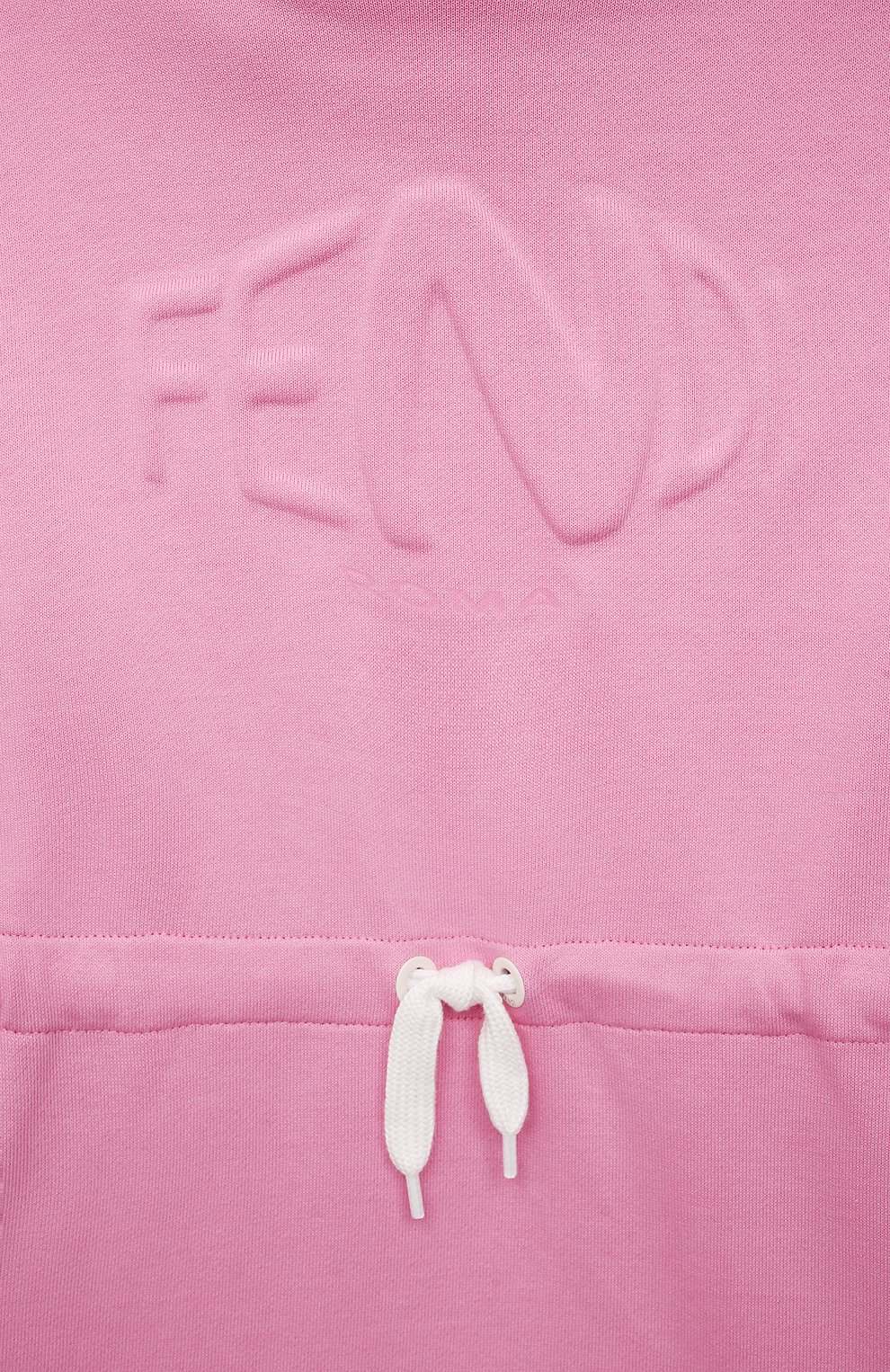 Детское хлопковое худи FENDI розового цвета, арт. JFH121/5V0/8A-12+ | Фото 3 (Рукава: Длинные; Материал внешний: Хлопок; Ростовка одежда: 10 - 11 лет | 140 - 146см, 12 лет | 152 см, 8 лет | 128 см)