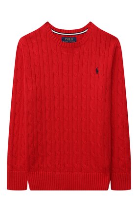 Детский хлопковый пуловер POLO RALPH LAUREN красного цвета по цене 8890 руб., арт. 323702674 | Фото 1 Детский хлопковый пуловер POLO RALPH LAUREN красного цвета, арт. 323702674 | Фото 1