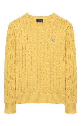 Детский хлопковый пуловер POLO RALPH LAUREN желтого цвета по цене 8890 руб., арт. 313737921 | Фото 1 Детский хлопковый пуловер POLO RALPH LAUREN желтого цвета, арт. 313737921 | Фото 1