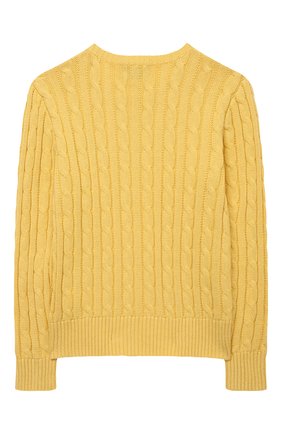 Детский хлопковый пуловер POLO RALPH LAUREN желтого цвета по цене 8890 руб., арт. 313737921 | Фото 2 Детский хлопковый пуловер POLO RALPH LAUREN желтого цвета, арт. 313737921 | Фото 2