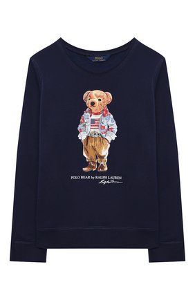 Детский хлопковый свитшот POLO RALPH LAUREN синего цвета по цене 7945 руб., арт. 312850652 | Фото 1 Детский хлопковый свитшот POLO RALPH LAUREN синего цвета, арт. 312850652 | Фото 1