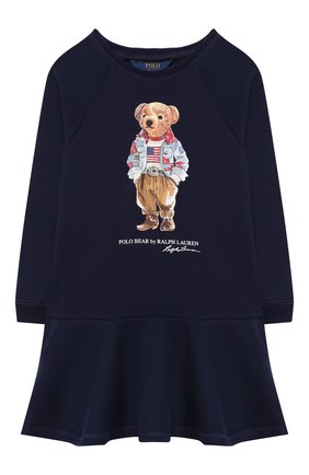 Детское хлопковое платье POLO RALPH LAUREN темно-синего цвета по цене 9830 руб., арт. 311856712 | Фото 1 Детское хлопковое платье POLO RALPH LAUREN темно-синего цвета, арт. 311856712 | Фото 1