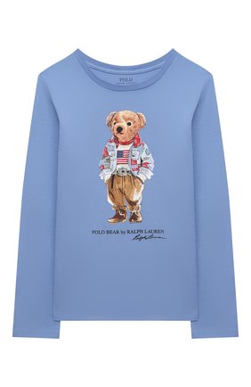 Детская хлопковый лонгслив POLO RALPH LAUREN голубого цвета по цене 4395 руб., арт. 311854212 | Фото 1 Детская хлопковый лонгслив POLO RALPH LAUREN голубого цвета, арт. 311854212 | Фото 1