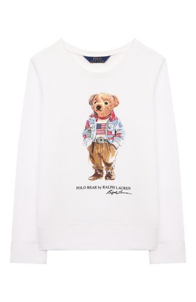 Детский хлопковый свитшот POLO RALPH LAUREN белого цвета по цене 7945 руб., арт. 311850652 | Фото 1 Детский хлопковый свитшот POLO RALPH LAUREN белого цвета, арт. 311850652 | Фото 1