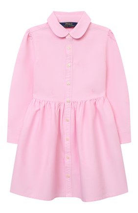 Детское хлопковое платье-рубашка POLO RALPH LAUREN розового цвета по цене 8890 руб., арт. 311756657 | Фото 1 Детское хлопковое платье-рубашка POLO RALPH LAUREN розового цвета, арт. 311756657 | Фото 1