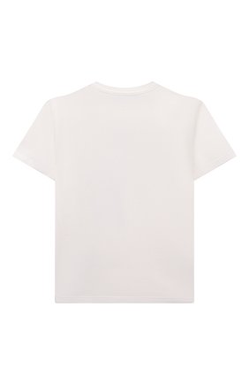 Детский хлопковая футболка VERSACE белого цвета, арт. 1000102/1A01330 | Фото 2 (Рукава: Короткие; Материал внешний: Хлопок; Ростовка одежда: 12 мес | 80 см, 18 мес | 86 см, 24 мес | 92 см, 36 мес | 98 см)