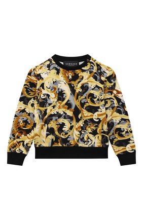 Детский хлопковый свитшот VERSACE золотого цвета по цене 20850 руб., арт. 1000174/1A01344 | Фото 1 Детский хлопковый свитшот VERSACE золотого цвета, арт. 1000174/1A01344 | Фото 1 (Материал внешний: Хлопок; Рукава: Длинные; Ростовка одежда: 12 мес | 80 см, 18 мес | 86 см, 24 мес | 92 см, 3 мес | 62 см, 36 мес | 98 см, 6 мес | 68 см, 9 мес | 74 см)