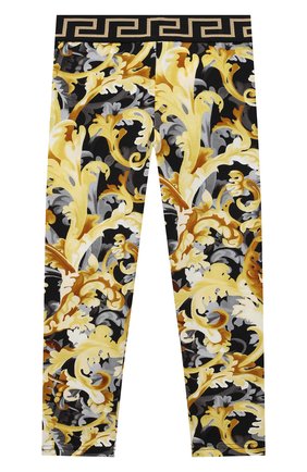 Детские хлопковые леггинсы VERSACE золотого цвета по цене 11200 руб., арт. 1000361/1A01361 | Фото 1 Детские хлопковые леггинсы VERSACE золотого цвета, арт. 1000361/1A01361 | Фото 1 (Материал внешний: Хлопок; Ростовка одежда: 12 мес | 80 см, 18 мес | 86 см, 24 мес | 92 см, 3 мес | 62 см, 36 мес | 98 см, 6 мес | 68 см, 9 мес | 74 см)