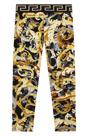 Детские хлопковые леггинсы VERSACE золотого цвета по цене 11200 руб., арт. 1000361/1A01361 | Фото 2 Детские хлопковые леггинсы VERSACE золотого цвета, арт. 1000361/1A01361 | Фото 2 (Материал внешний: Хлопок; Ростовка одежда: 12 мес | 80 см, 18 мес | 86 см, 24 мес | 92 см, 3 мес | 62 см, 36 мес | 98 см, 6 мес | 68 см, 9 мес | 74 см)