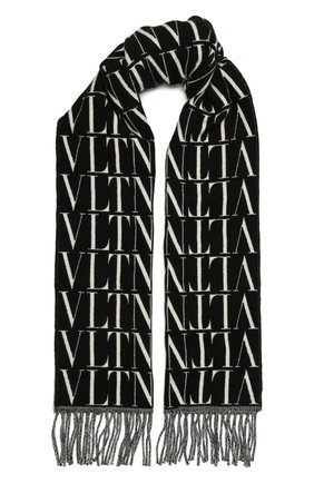 Мужской шарф из шерсти и кашемира VALENTINO черного цвета по цене 33350 руб., арт. WY2ER033/QQB | Фото 1 Мужской шарф из шерсти и кашемира VALENTINO черного цвета, арт. WY2ER033/QQB | Фото 1