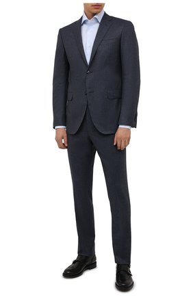 Мужская хлопковая сорочка ERMENEGILDO ZEGNA голубого цвета по цене 27650 руб., арт. 201008/9MS0BA | Фото 2 Мужская хлопковая сорочка ERMENEGILDO ZEGNA голубого цвета, арт. 201008/9MS0BA | Фото 2