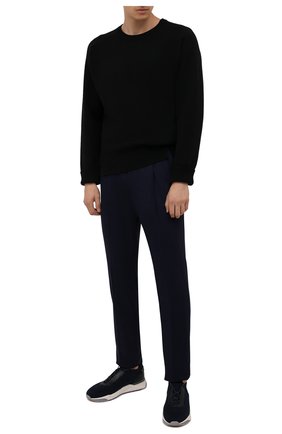 Мужские шерстяные брюки CORNELIANI темно-синего цвета по цене 29300 руб., арт. 884L03-1818117/00 | Фото 2 Мужские шерстяные брюки CORNELIANI темно-синего цвета, арт. 884L03-1818117/00 | Фото 2