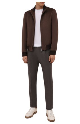 Мужские шерстяные брюки CORNELIANI коричневого цвета по цене 29300 руб., арт. 884L03-1818117/00 | Фото 2 Мужские шерстяные брюки CORNELIANI коричневого цвета, арт. 884L03-1818117/00 | Фото 2