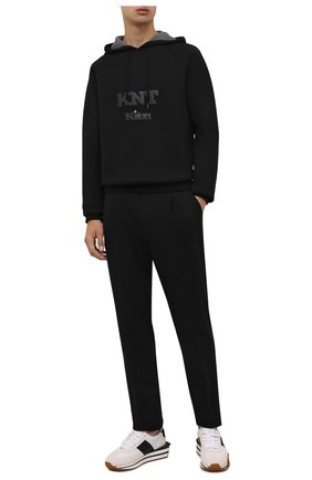 Мужские шерстяные брюки CORNELIANI черного цвета по цене 46200 руб., арт. 884L11-1818501/00 | Фото 2 Мужские шерстяные брюки CORNELIANI черного цвета, арт. 884L11-1818501/00 | Фото 2