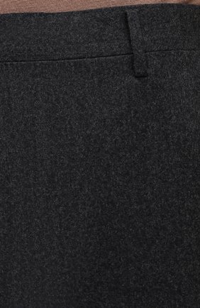 Мужские шерстяные брюки CORNELIANI темно-серого цвета, арт. 885B01-1818111/02 | Фото 5 (Материал внешний: Шерсть; Длина (брюки, джинсы): Стандартные; Стили: Классический; Случай: Формальный; Материал подклада: Вискоза)