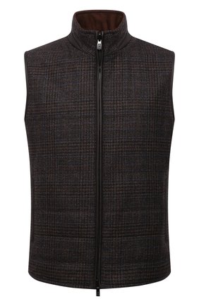Мужской двусторонний жилет CORNELIANI темно-коричневого цвета по цене 75200 руб., арт. 88C516-1816381/00 | Фото 1 Мужской двусторонний жилет CORNELIANI темно-коричневого цвета, арт. 88C516-1816381/00 | Фото 1