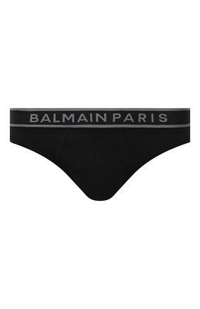 Мужские хлопковые брифы BALMAIN черного цвета по цене 5755 руб., арт. BRL615220 | Фото 1 Мужские хлопковые брифы BALMAIN черного цвета, арт. BRL615220 | Фото 1