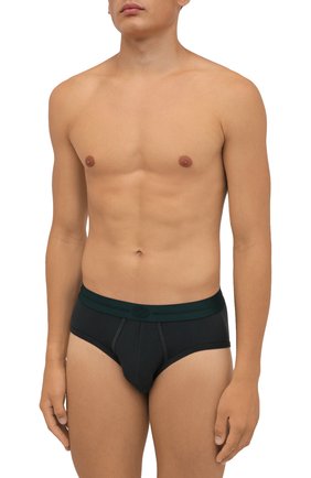 Мужские хлопковые брифы ERMENEGILDO ZEGNA темно-зеленого цвета по цене 4380 руб., арт. N3L611290 | Фото 2 Мужские хлопковые брифы ERMENEGILDO ZEGNA темно-зеленого цвета, арт. N3L611290 | Фото 2 (Материал внешний: Хлопок; Кросс-КТ: бельё; Мужское Кросс-КТ: Трусы)