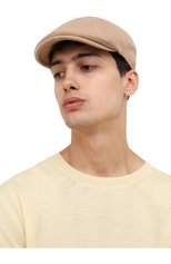 Мужская шерстяное кепи LORO PIANA бежевого цвета, арт. FAL7812 | Фото 2 (Материал: Текстиль, Шерсть)