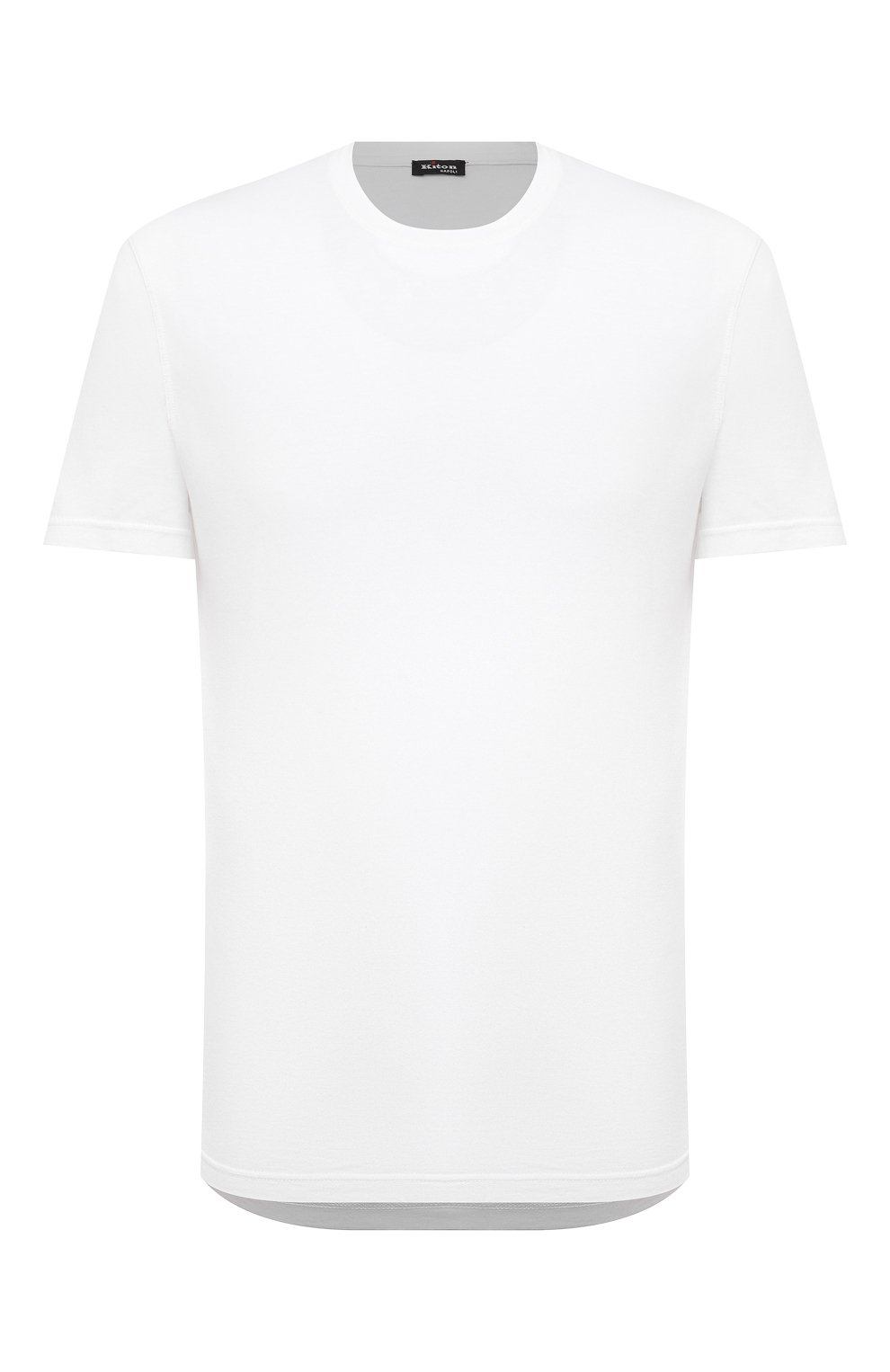 Мужская футболка из хлопка и кашемира KITON белого цвета, арт. UMK0038 | Фото 1 (Принт: Без принта; Рукава: Короткие; Длина (для топов): Стандартные; Материал внешний: Хлопок; Стили: Кэжуэл)