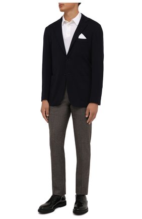 Мужской шерстяной пиджак KITON темно-синего цвета по цене 614500 руб., арт. UG81K0159A | Фото 2 Мужской шерстяной пиджак KITON темно-синего цвета, арт. UG81K0159A | Фото 2 (Длина (для топов): Стандартные; Материал подклада: Купро; Рукава: Длинные; Материал внешний: Шерсть; Случай: Коктейльный; Пиджаки М: Приталенный; Стили: Классический; 1-2-бортные: Однобортные)