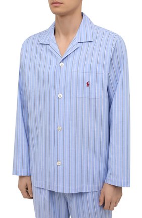 Мужская хлопковая пижама POLO RALPH LAUREN голубого цвета по цене 10450 руб., арт. 714753028 | Фото 2 Мужская хлопковая пижама POLO RALPH LAUREN голубого цвета, арт. 714753028 | Фото 2 (Материал внешний: Хлопок; Кросс-КТ: домашняя одежда; Рукава: Длинные; Длина (брюки, джинсы): Стандартные; Длина (для топов): Стандартные)