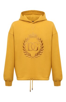 Мужской хлопковое худи DOLCE & GABBANA желтого цвета по цене 71600 руб., арт. G9TI1Z/FU77G | Фото 1 Мужской хлопковое худи DOLCE & GABBANA желтого цвета, арт. G9TI1Z/FU77G | Фото 1 (Длина (для топов): Стандартные; Рукава: Длинные; Материал внешний: Хлопок; Мужское Кросс-КТ: Худи-одежда; Принт: С принтом; Стили: Спорт-шик)