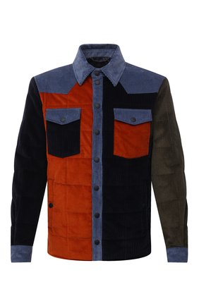 Мужская утепленная куртка DOLCE & GABBANA разноцветного цвета, арт. G9UW7Z/GES52 | Фото 1 (Материал подклада: Синтетический материал; Материал внешний: Хлопок; Кросс-КТ: Куртка; Рукава: Короткие; Мужское Кросс-КТ: утепленные куртки; Длина (верхняя одежда): Короткие; Стили: Гранж)