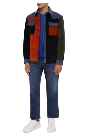 Мужская утепленная куртка DOLCE & GABBANA разноцветного цвета, арт. G9UW7Z/GES52 | Фото 2 (Материал подклада: Синтетический материал; Материал внешний: Хлопок; Кросс-КТ: Куртка; Рукава: Короткие; Мужское Кросс-КТ: утепленные куртки; Длина (верхняя одежда): Короткие; Стили: Гранж)