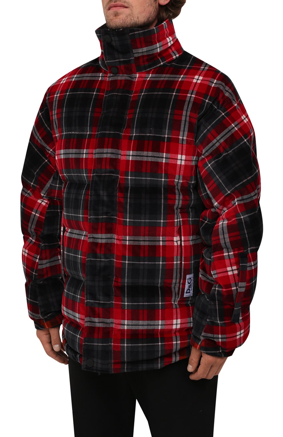 Мужская двусторонняя куртка DOLCE & GABBANA красного цвета, арт. G9UT7T/FSFAQ | Фото 3 (Кросс-КТ: Куртка; Рукава: Длинные; Длина (верхняя одежда): До середины бедра; Стили: Гранж; Мужское Кросс-КТ: утепленные куртки; Материал внешний: Хлопок; Материал подклада: Синтетический материал)