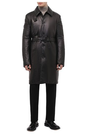 Мужской кожаное пальто BOTTEGA VENETA черного цвета по цене 680500 руб., арт. 668634/V16H0 | Фото 2 Мужской кожаное пальто BOTTEGA VENETA черного цвета, арт. 668634/V16H0 | Фото 2 (Материал подклада: Хлопок; Мужское Кросс-КТ: пальто-верхняя одежда; Стили: Минимализм; Рукава: Длинные; Длина (верхняя одежда): До колена; Материал внешний: Натуральная кожа)
