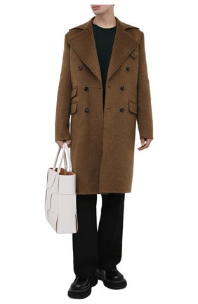 Мужской пальто BOTTEGA VENETA коричневого цвета по цене 239500 руб., арт. 666645/V0XS0 | Фото 2 Мужской пальто BOTTEGA VENETA коричневого цвета, арт. 666645/V0XS0 | Фото 2