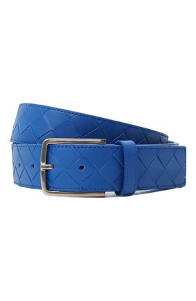 Мужской кожаный ремень BOTTEGA VENETA синего цвета по цене 62650 руб., арт. 609182/VCPQ3 | Фото 1 Мужской кожаный ремень BOTTEGA VENETA синего цвета, арт. 609182/VCPQ3 | Фото 1 (Случай: Повседневный; Материал: Натуральная кожа)