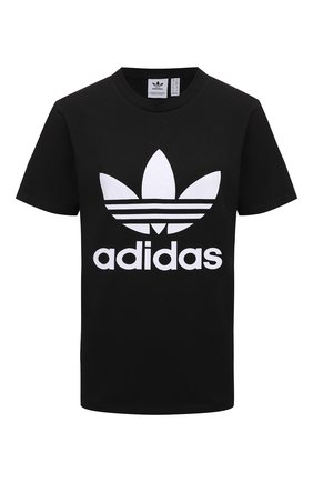 Женская футболка ADIDAS ORIGINALS черного цвета по цене 2400 руб., арт. GN2896 | Фото 1 Женская футболка ADIDAS ORIGINALS черного цвета, арт. GN2896 | Фото 1