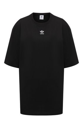 Женская хлопковая футболка ADIDAS ORIGINALS черного цвета по цене 2660 руб., арт. H06649 | Фото 1 Женская хлопковая футболка ADIDAS ORIGINALS черного цвета, арт. H06649 | Фото 1