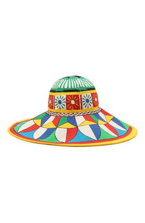 Женская хлопковая шляпа DOLCE & GABBANA разноцветного цвета по цене 37800 руб., арт. FH427A/GDS11 | Фото 1 Женская хлопковая шляпа DOLCE & GABBANA разноцветного цвета, арт. FH427A/GDS11 | Фото 1