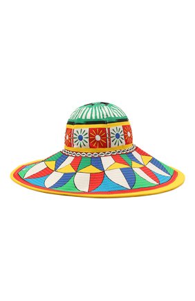 Женская хлопковая шляпа DOLCE & GABBANA разноцветного цвета, арт. FH427A/GDS11 | Фото 1 (Материал: Текстиль, Хлопок)