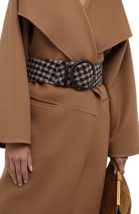 Женский текстильный ремень GIORGIO ARMANI коричневого цвета, арт. Y1I269/YJQ9A | Фото 2 (Материал: Текстиль)
