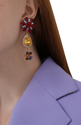 Женские клипсы DOLCE & GABBANA разноцветного цвета по цене 66700 руб., арт. WEM6C2/W1111 | Фото 2 Женские клипсы DOLCE & GABBANA разноцветного цвета, арт. WEM6C2/W1111 | Фото 2