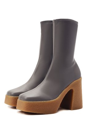 Женские ботильоны skyla STELLA MCCARTNEY серого цвета по цене 58400 руб., арт. 800371/W1CV0 | Фото 1 Женские ботильоны skyla STELLA MCCARTNEY серого цвета, арт. 800371/W1CV0 | Фото 1 (Материал внутренний: Текстиль; Материал внешний: Экокожа, Текстиль; Каблук высота: Высокий; Подошва: Платформа; Каблук тип: Устойчивый)