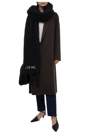 Женский шарф LOEWE черного цвета по цене 43050 руб., арт. F526487X08 | Фото 2 Женский шарф LOEWE черного цвета, арт. F526487X08 | Фото 2