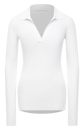 Женский пуловер из вискозы HELMUT LANG белого цвета по цене 24800 руб., арт. L04HW712 | Фото 1 Женский пуловер из вискозы HELMUT LANG белого цвета, арт. L04HW712 | Фото 1