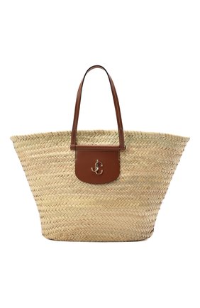 Женская сумка-тоут macy JIMMY CHOO бежевого цвета по цене 45600 руб., арт. MACY T0TE/VGH | Фото 1 Женская сумка-тоут macy JIMMY CHOO бежевого цвета, арт. MACY T0TE/VGH | Фото 1