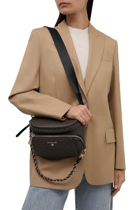 Женская сумка slater medium MICHAEL MICHAEL KORS темно-коричневого цвета по цене 24850 руб., арт. 30T0G04M6B | Фото 2 Женская сумка slater medium MICHAEL MICHAEL KORS темно-коричневого цвета, арт. 30T0G04M6B | Фото 2