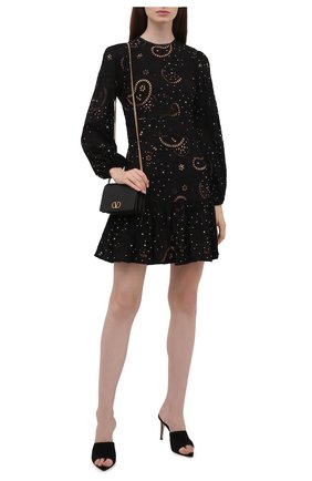 Женское хлопковое платье MICHAEL MICHAEL KORS черного цвета по цене 38350 руб., арт. MU180L927F | Фото 2 Женское хлопковое платье MICHAEL MICHAEL KORS черного цвета, арт. MU180L927F | Фото 2