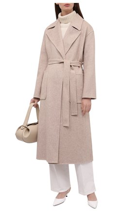 Женское шерстяное пальто MICHAEL MICHAEL KORS светло-бежевого цвета по цене 48050 руб., арт. MS12023GBX | Фото 2 Женское шерстяное пальто MICHAEL MICHAEL KORS светло-бежевого цвета, арт. MS12023GBX | Фото 2